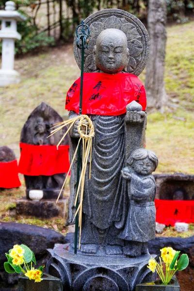 Nara Ιαπωνια Ιανουαριου Πέτρινο Άγαλμα Του Βούδα Στη Νάρα Της — Φωτογραφία Αρχείου