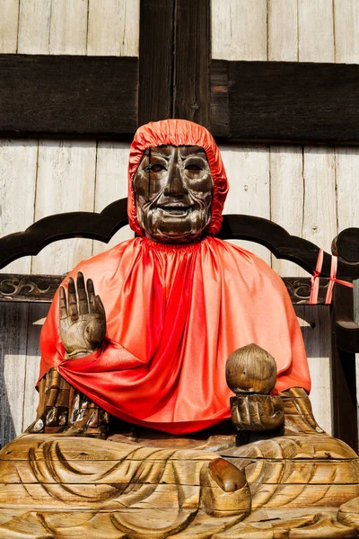 Nara Japón Enero Estatua Madera Binzuru Pindola Templo Todai Nara — Foto de Stock