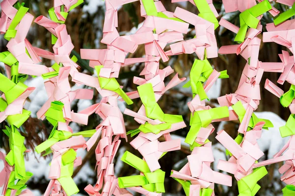 Omikuji Japanese Wishing Papers — стокове фото