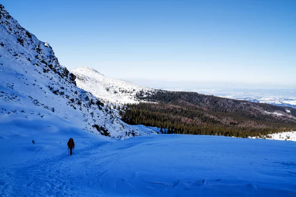 Zimowy Krajobraz Doliny Gasienicowej Tatry Wysokie — Zdjęcie stockowe