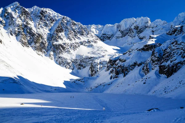 Gasienicowa Vadisi Nin Kış Manzarası Yüksek Tatra Dağları — Stok fotoğraf