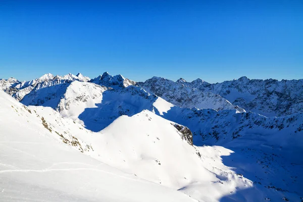 Pieken Van Hoge Tatra Gebergte Het Winterseizoen — Stockfoto