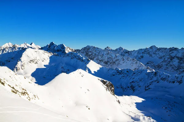 Picos Altas Montanhas Tatra Temporada Inverno — Fotografia de Stock