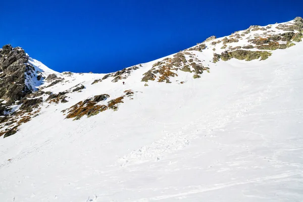 Winterwanderweg Gebirgstal Schnee Hohe Tatra Polen — Stockfoto