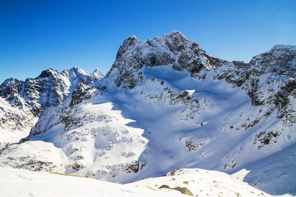 Winterpad Bergdal Sneeuw Hoge Tatra Gebergte Polen — Stockfoto