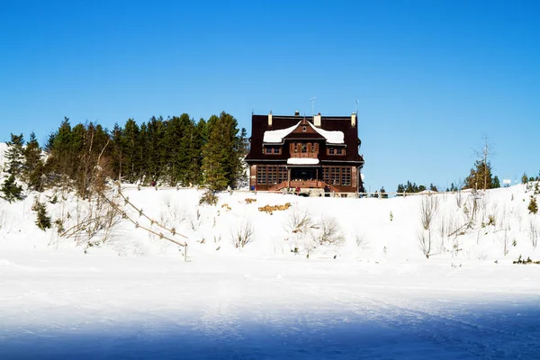 Ferienhaus Polnischen Tatra Gebirge Morskie Oko — Stockfoto