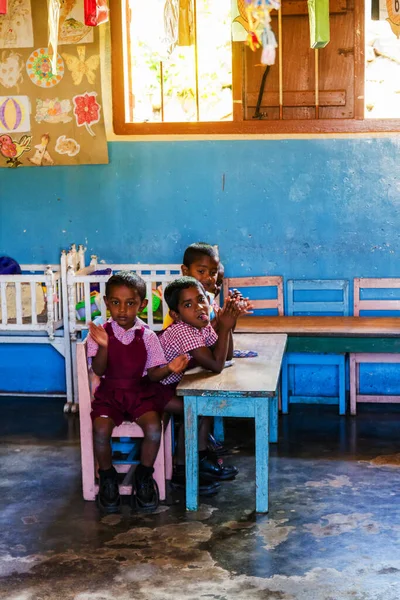 Sri Lanka Mars Enfants Origine Ethnique Dambethanna Dambethanna Maternelle École — Photo