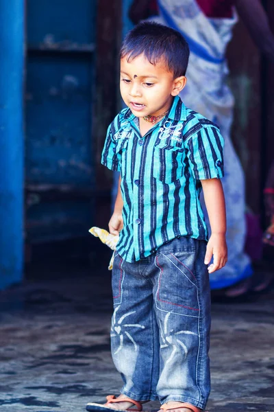 Sri Lanka Março Filhos Etnia Dambethanna Jardim Infância Escola Dambethanna — Fotografia de Stock