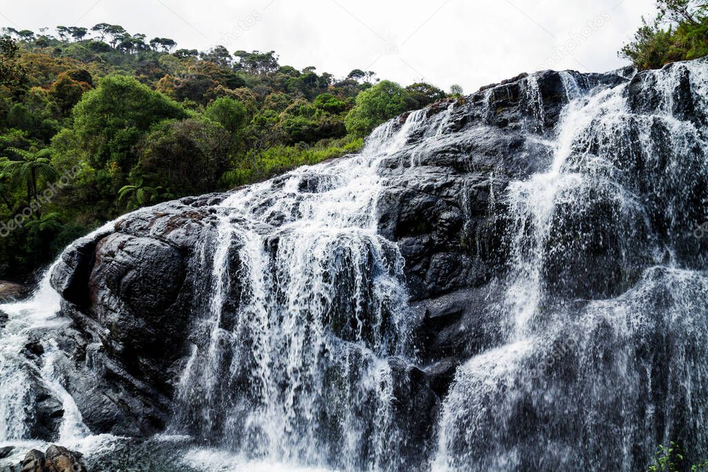 Baker's waterfall, Horton Plain National Park, Sri Lanka