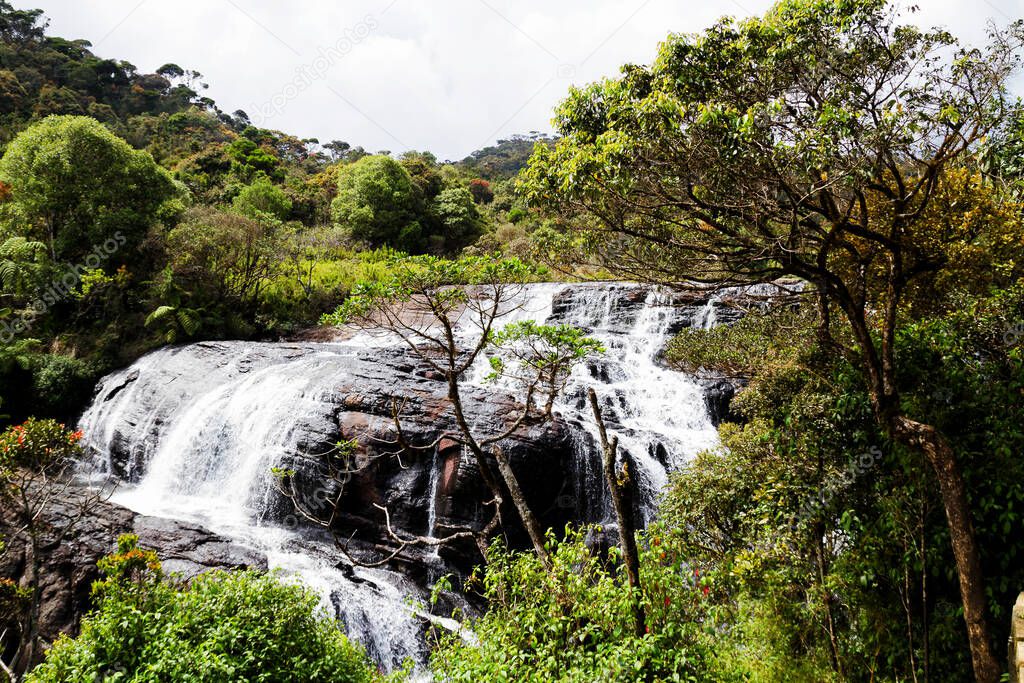 Baker's waterfall, Horton Plain National Park, Sri Lanka