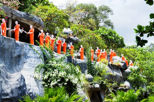 Dambula Sri Lanka March Статуї Будди Золотому Храмі Дамбулли Березня — стокове фото