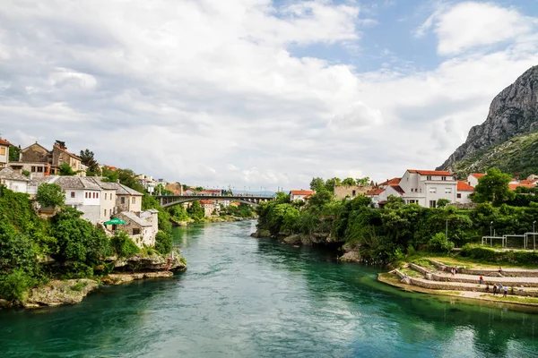 Mostar Bosnia Herțegovina Râul Neretva — Fotografie, imagine de stoc