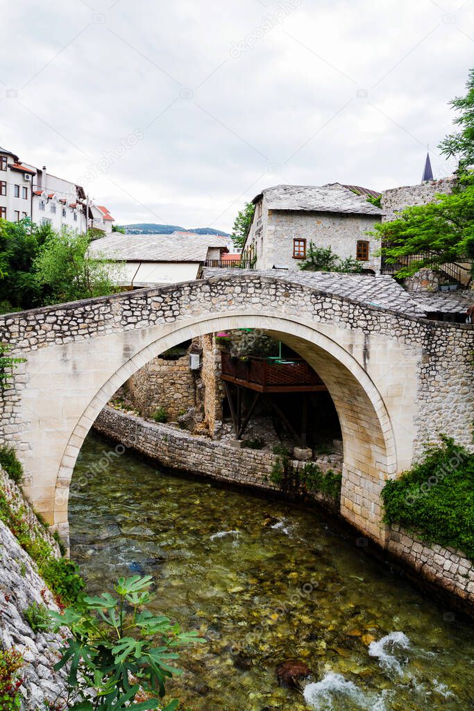 A smaller bridge in Mostar's old town