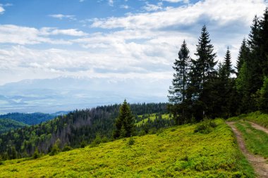 Dağlardaki güzel bahar manzarası