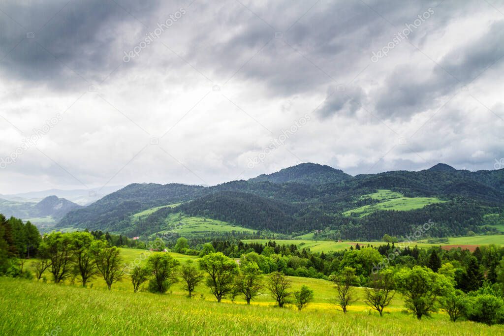 Mountains during the spring, Gorce National Park, Poland
