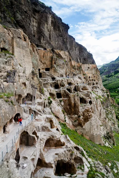 Jaskinia Vardzia Miasto Klasztor Gruzji Vardzia Została Wykopana Górze Erusheti — Zdjęcie stockowe