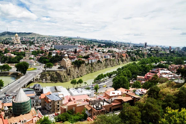 Panorama Ciudad Tiflis Georgia —  Fotos de Stock