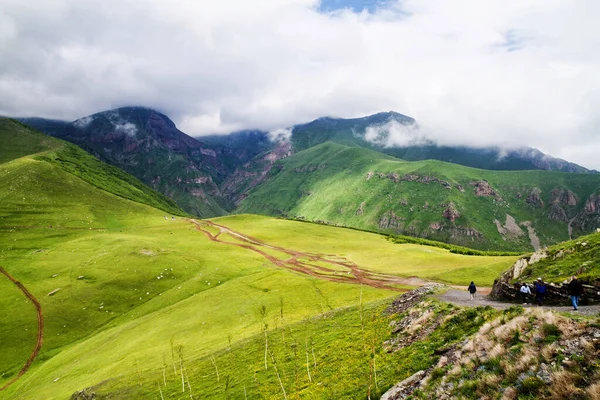 Vue Brumeuse Sur Chaîne Montagnes Caucase — Photo