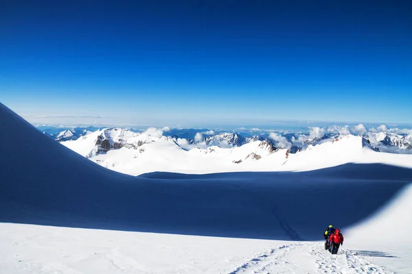 Gergeti Glacier Hiking Kazbek Caucasus Georgia — Stock Photo, Image