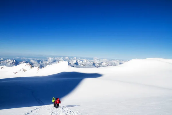 Gergeti Glacier Hiking Kazbek Caucasus Georgia — Stock Photo, Image