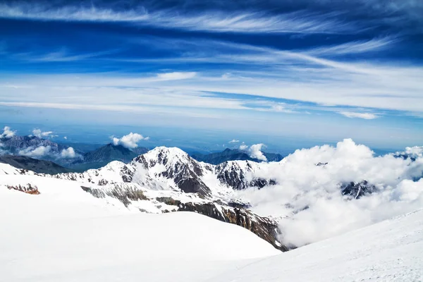 Gergeti Glacier Hiking Kazbek Caucasus Georgia — Stock Photo, Image