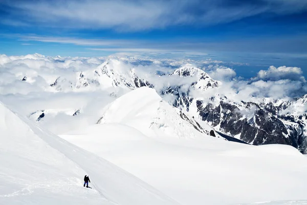 Gergeti Glacier Hiking Kazbek Caucasus Georgia — Stock Photo, Image