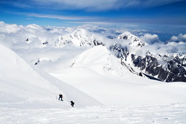 Gergeti Glacier Hiking Kazbek Caucasus Georgia — Stock Photo, Image