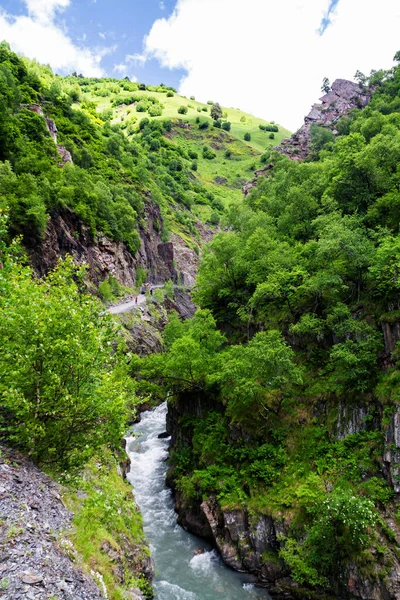 Água Corrente Desfiladeiro Geórgia — Fotografia de Stock