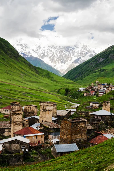 Traditionellt Svan Hus Övre Svaneti Regionen Georgien — Stockfoto