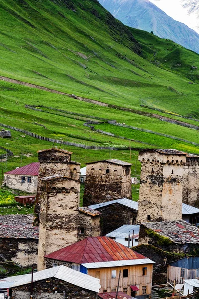 Traditionellt Svan Hus Övre Svaneti Regionen Georgien — Stockfoto