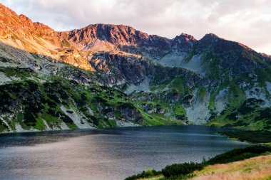 Polonya 'daki Tatra Dağları Ulusal Parkı' nda 5 göl vadisinde yaz mevsimi