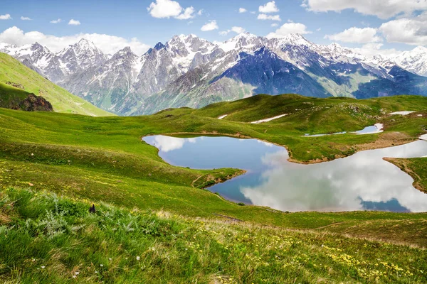 Increíble Vista Naturaleza Los Lagos Koruldi — Foto de Stock