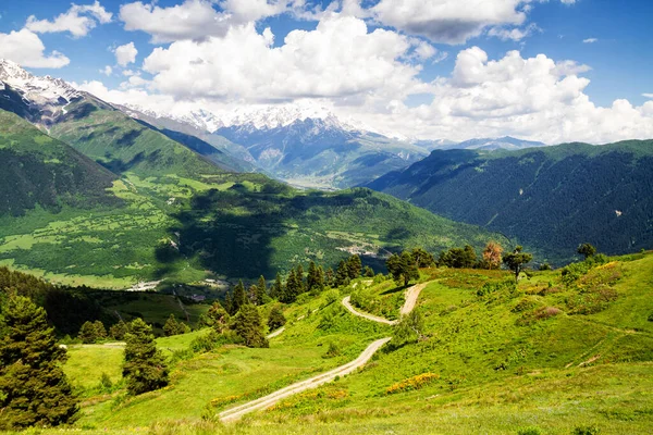 Fantastisk Grön Natur Kaukasus Berg Georgien — Stockfoto