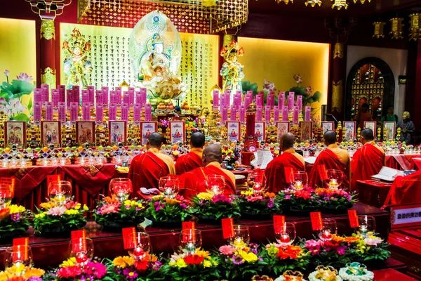 Singapore Kasım 2013 Singapur Tanımlanamayan Budizm Insanlarının Buda Anıt Tapınağı — Stok fotoğraf