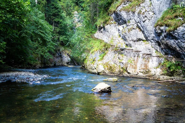 Prielom Hornadu Hornad Gorge Slovensky Raj Slovak Paradise Eslováquia Cárpatos — Fotografia de Stock