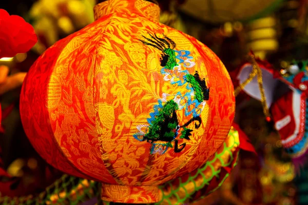 Singapore November Китайська Традиційна Прикраса Ліхтарів Торговому Центрі Чайнатаун Листопада — стокове фото