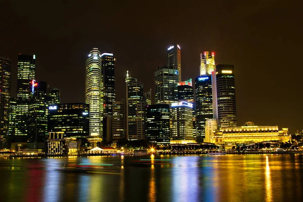 Singapour Novembre Horizon Singapourien Brille Singapour Une Économie Marché Très — Photo