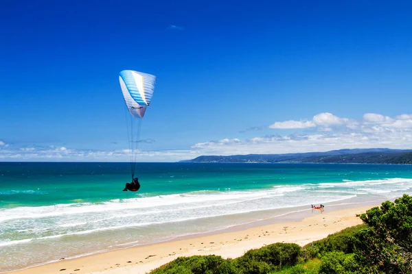 Great Ocean Road Australie Novembre Parapente Australien Survolant Les Collines — Photo