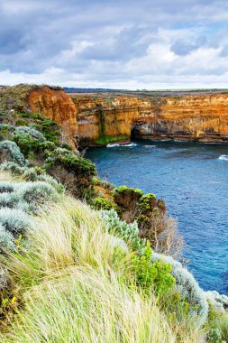 Grotto, Büyük Okyanus Yolu 'nun ünlü simgesi, Victoria, Avustralya