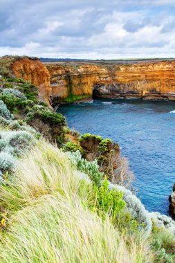 Grotto, Büyük Okyanus Yolu 'nun ünlü simgesi, Victoria, Avustralya