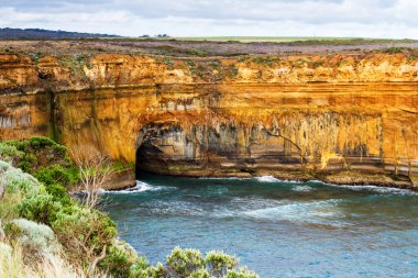 Grotto, Büyük Okyanus Yolu 'nun ünlü simgesi, Victoria, Avustralya