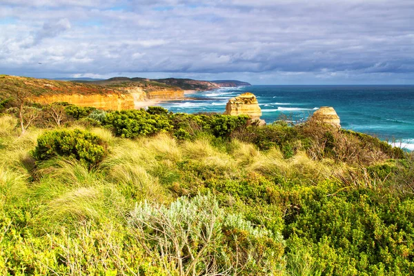 Tolv Apostlar Berömda Landmärke Längs Great Ocean Road Victoria Australien — Stockfoto