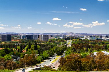 view of the city Canberra in Australia clipart