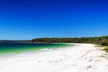 Plaj manzaralı, Jervis Körfezi, Yeni Güney Galler, Avustralya.