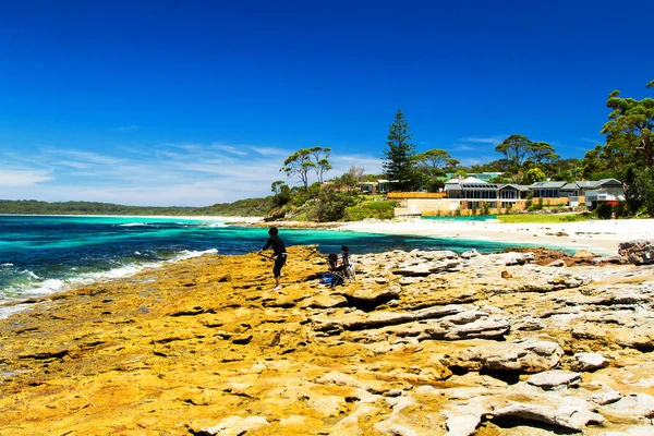 Pescador Playa Nueva Gales Del Sur Australia —  Fotos de Stock