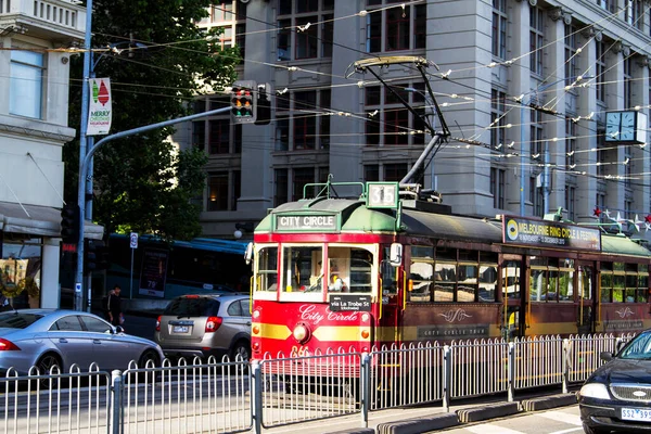 Melbourne Grudzień Słynne Vintage Tramwaje Turystyczne Dniu Grudnia 2013 Melbourne — Zdjęcie stockowe