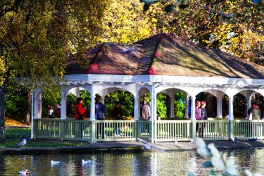 Bir parkta çardak, St Stephen 's Green, Dublin, İrlanda Cumhuriyeti