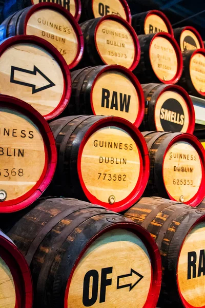 Dublin Ierland November Een Zijaanzicht Van Biervaten Guinness Factory Dublin — Stockfoto