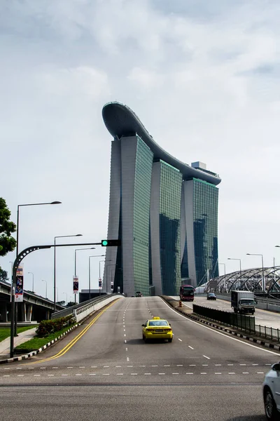 Singapore November Міст Helix Єднує Райони Marina Centre Bayfront Завершуючи — стокове фото
