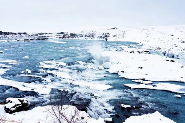 Panoramautsikt Över Urridafoss Det Mest Omfattande Vattenfallet Landet Söder Nära — Stockfoto